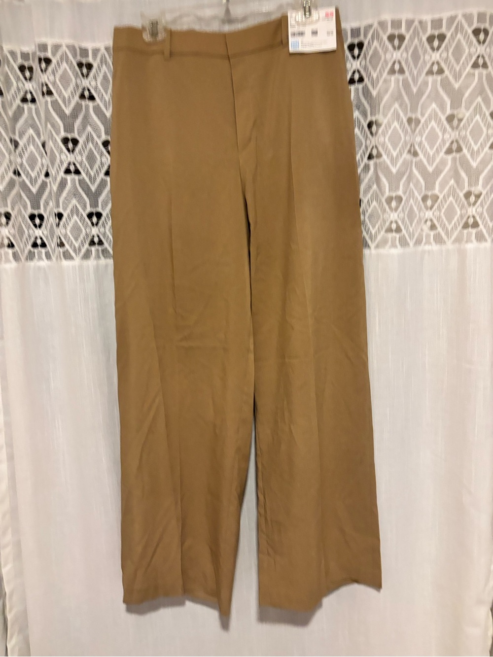 Uniqlo Women's Tan Wide-Leg Chinos - Picture 1 of 3
